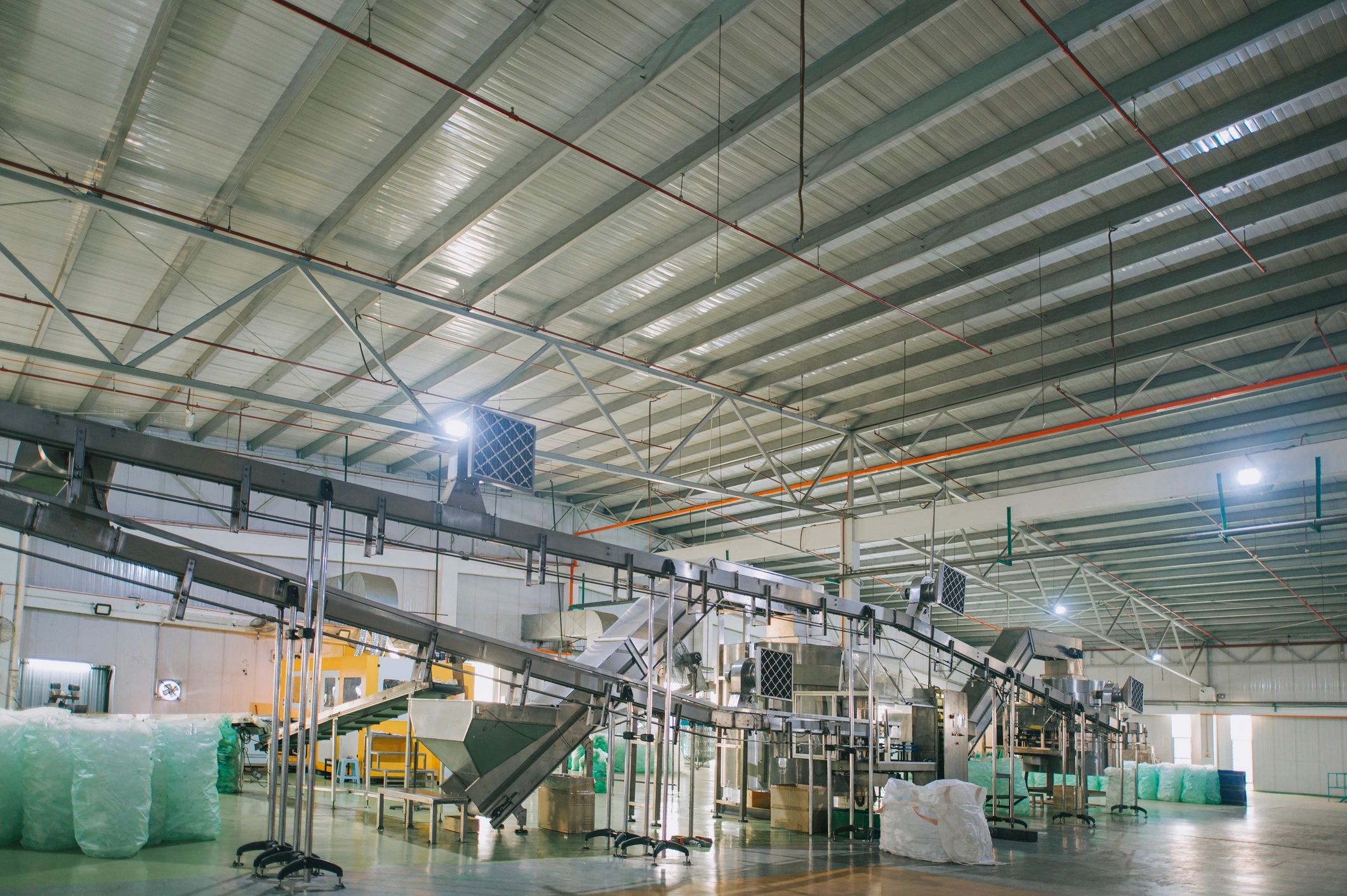 Industrial production line representing manufacturing applications